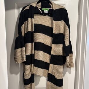 Cozy Striped Sweater Cardigan